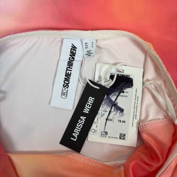 Something New Heather Strapless Tube Maxi Dress Pink and Orange Size S - Picture 4 of 7